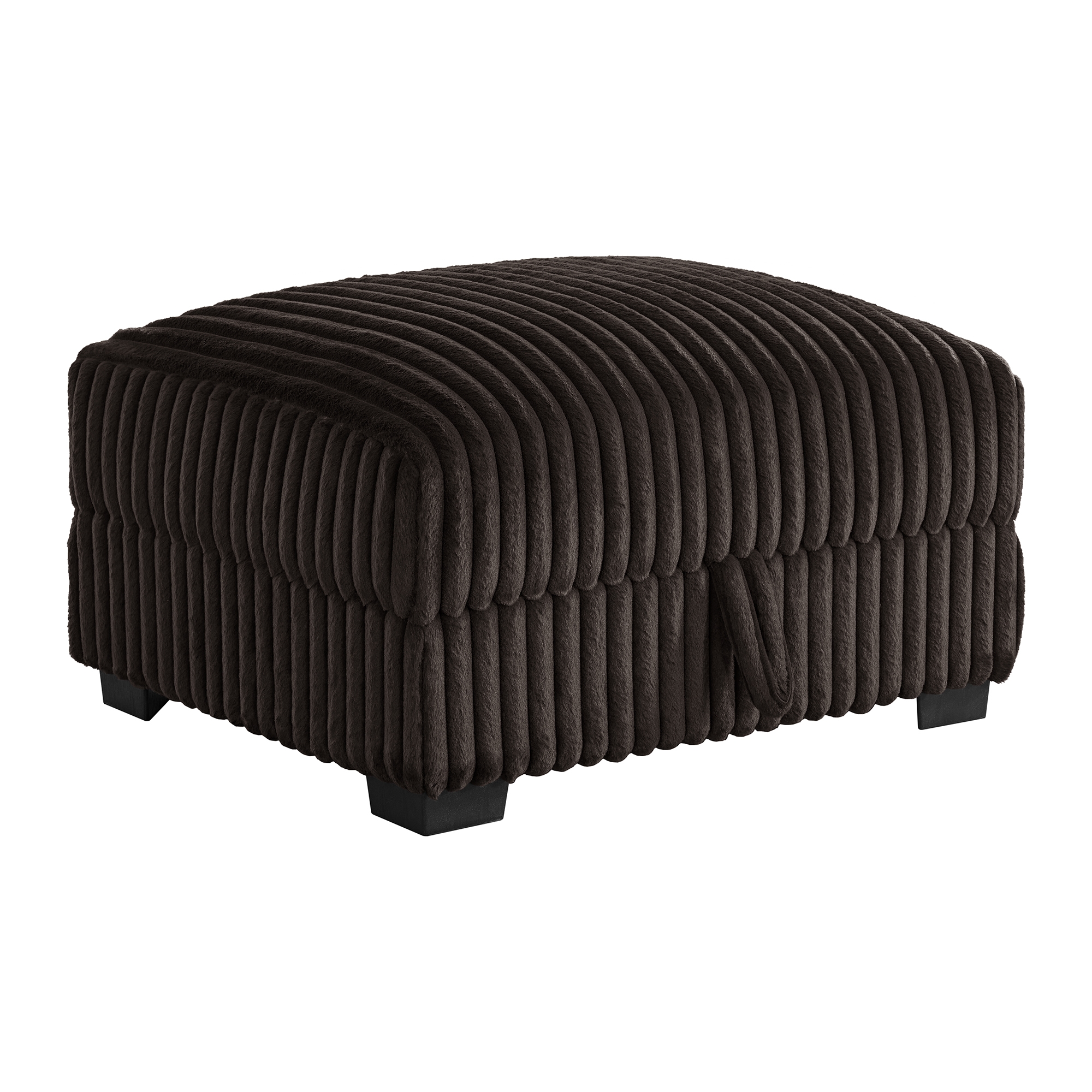Storage Ottoman In Grand Cord Espresso