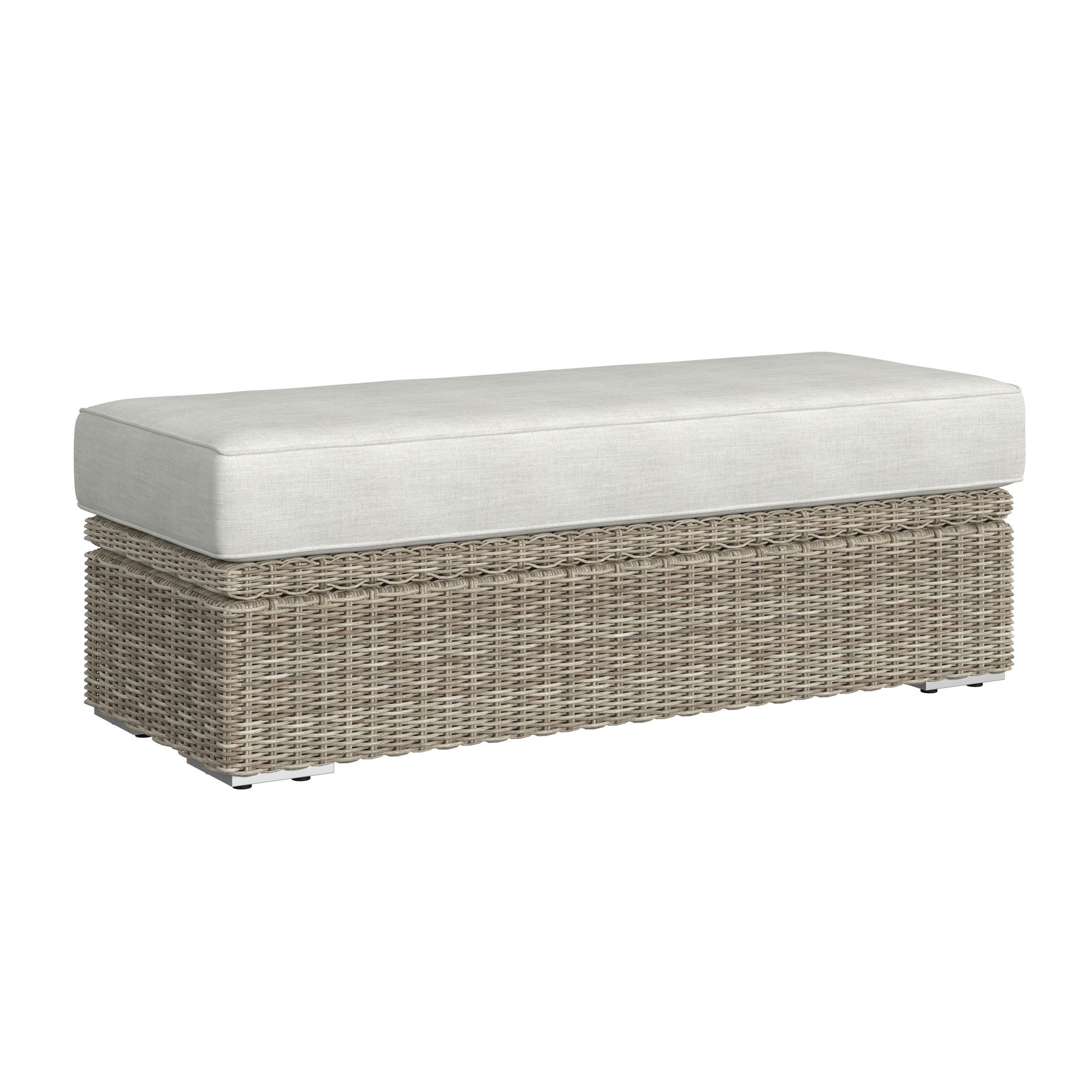 Woven Rect. Accent Ottoman w/Storage