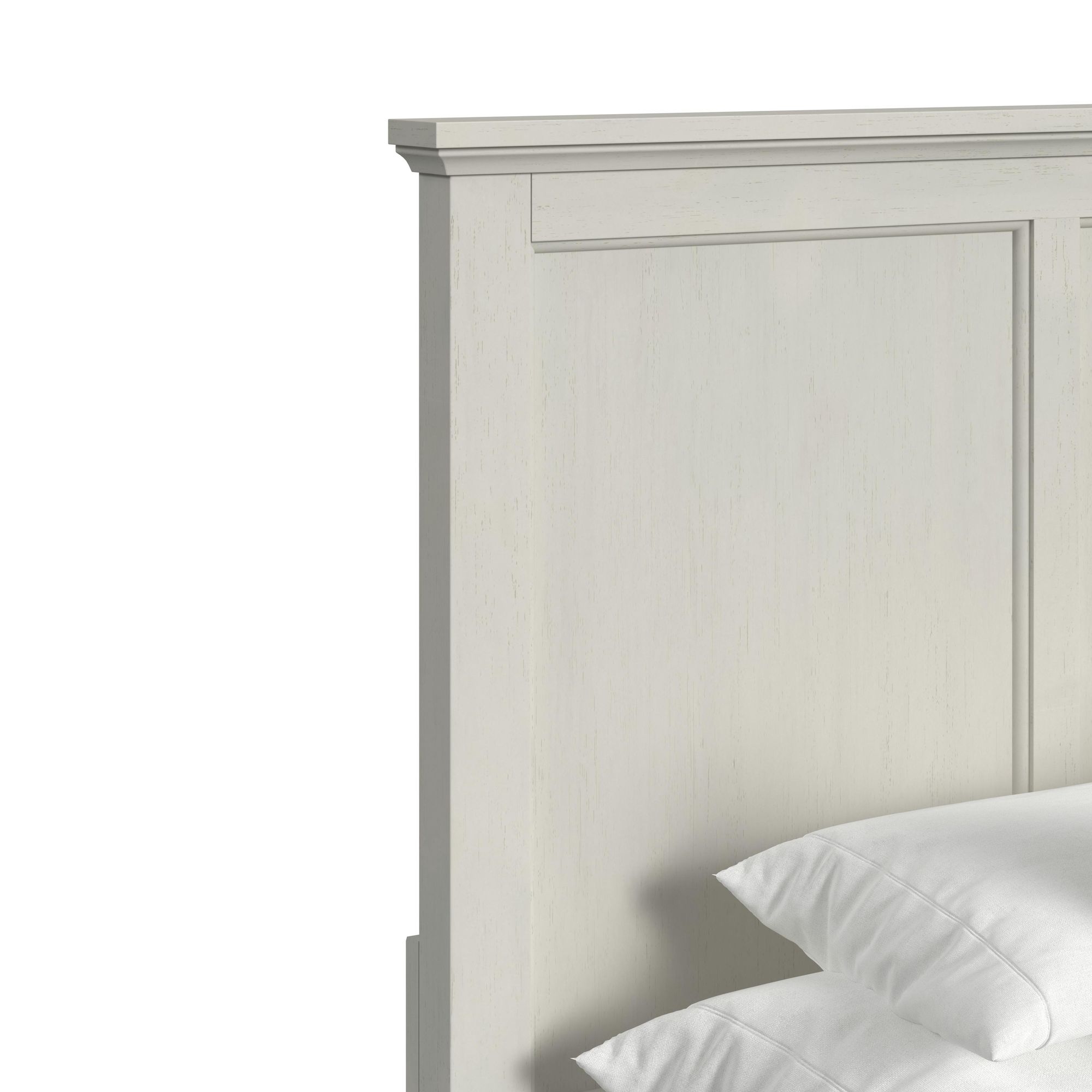 King Panel Bed In Ivory