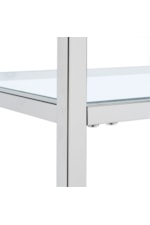 Elements International Ezra Glam Sofa Table with Chrome Finish