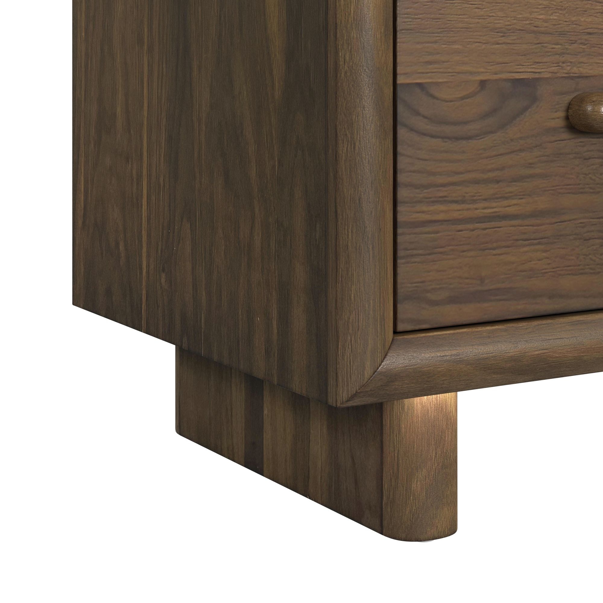 Elements International Brisbane Chest With Led In Brown