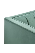 Elements International Calais Contemporary Loveseat with Channel Back