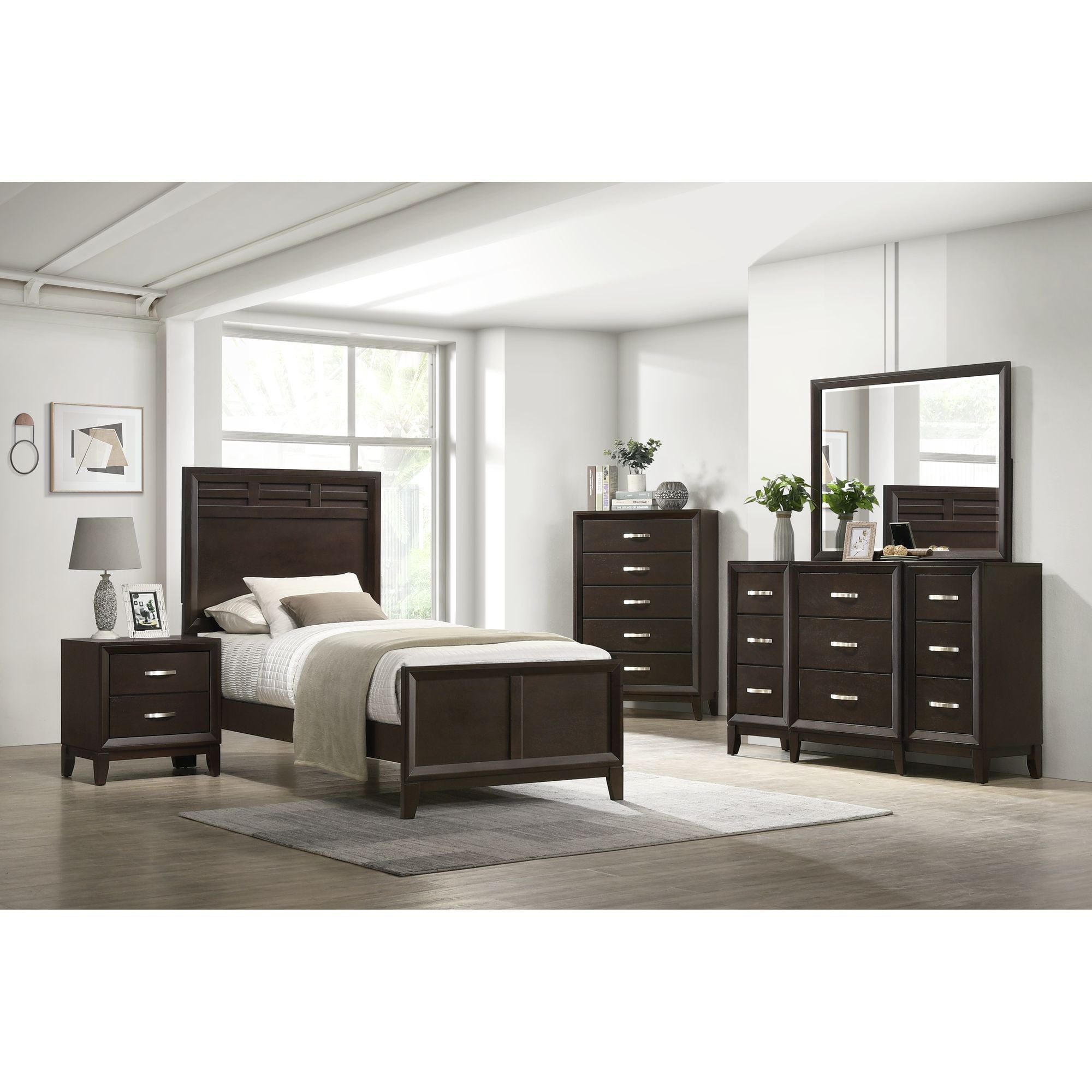 Elements Beaumont B.1140.T3PC Transitional 3Piece Twin Bedroom Set