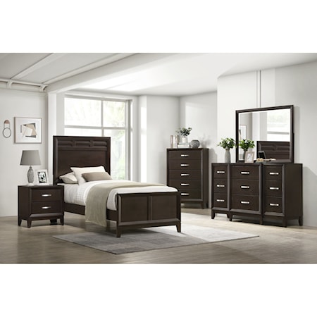 Transitional 3-Piece Twin Bedroom Set