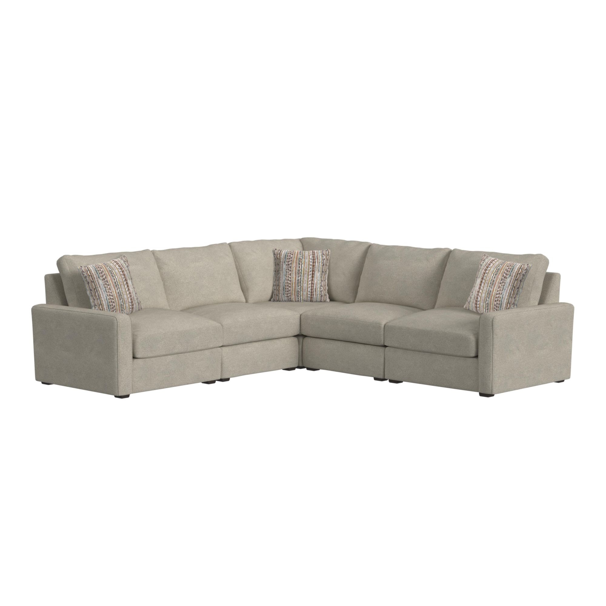 6Pc Sectional Set In United Light Grey