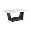 Elements International Beckley Dining Table with Marble Top