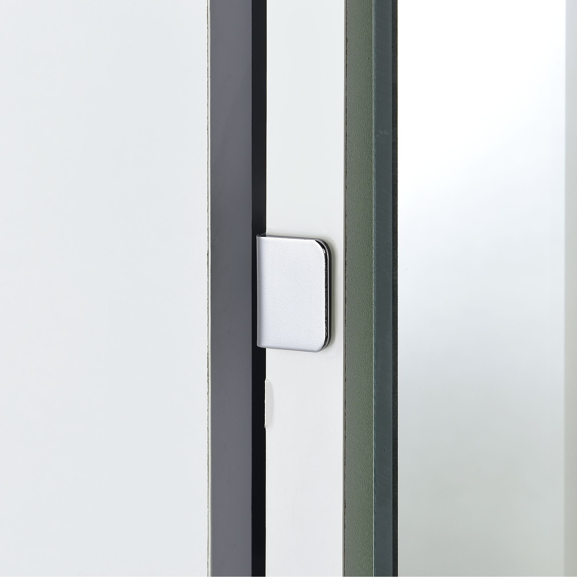 Floor Mirror With Storage In White