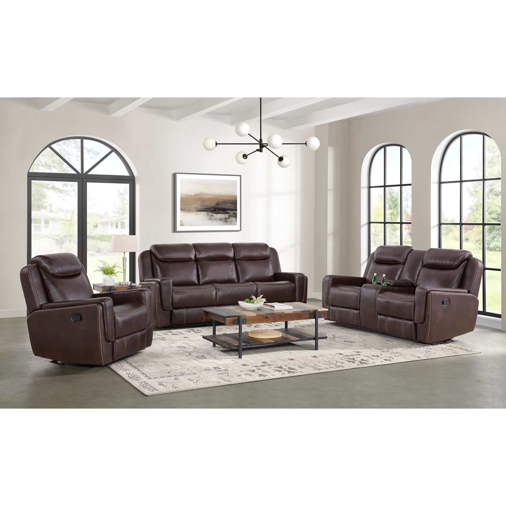 3-Piece Gliding Recliner Living Room Set
