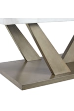 Elements Greta Contemporary Coffee Table with White Marble Top