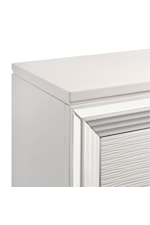 Elements International Twenty Nine Chest White with Lift Top Mirror