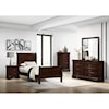 Elements International Louis Philippe Twin Sleigh Bed