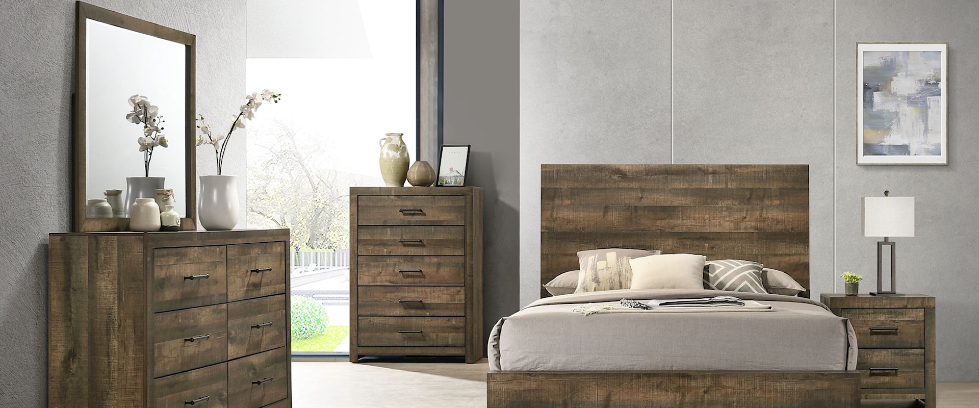 Rustic 4-Piece King Bedroom Set