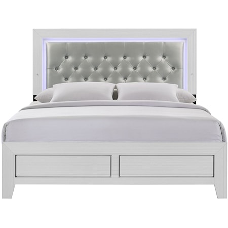 Glam Twin Panel Bed