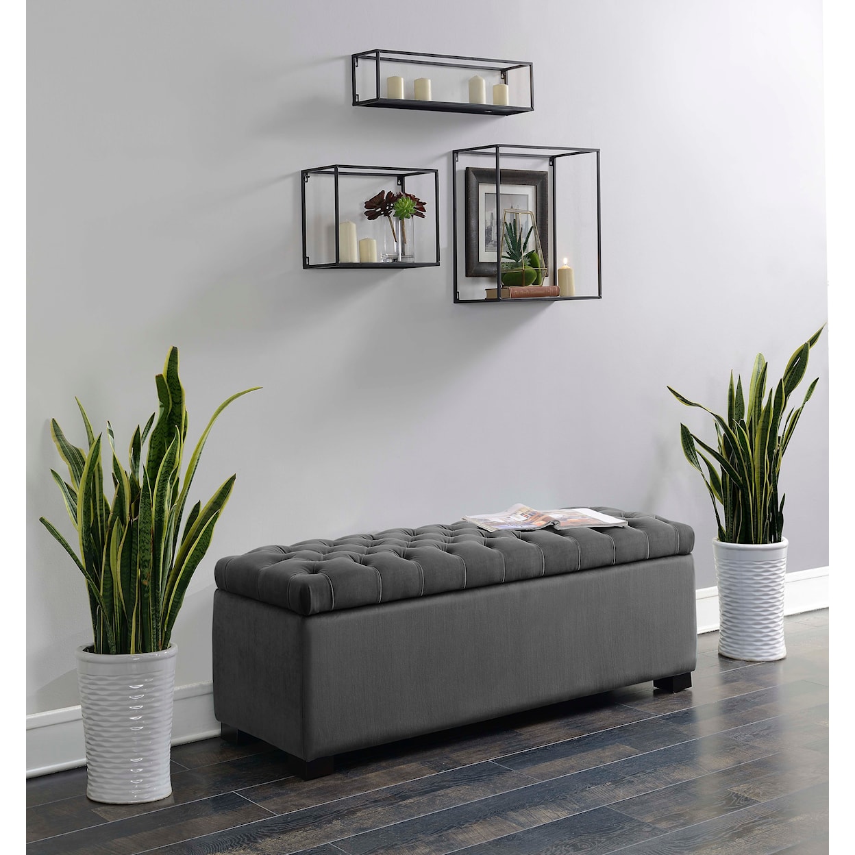 Elements International Chandler Storage Bench