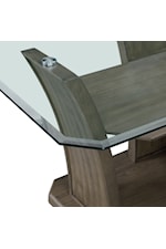 Elements International Dapper Transitional Rectangular Sofa Table