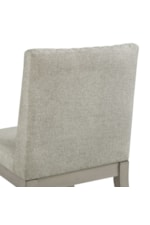 Elements International Marly Contemporary Gray Quilted Side Chair