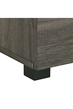 Elements International Brenda Contemporary Desk with 3 Drawers and Black Metal Base
