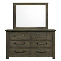 Rustic Dresser and Mirror Set