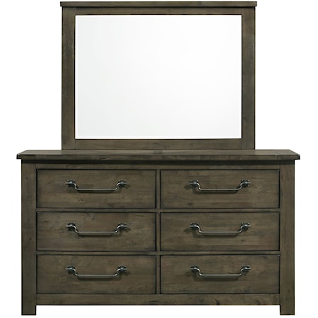 Dresser and Mirror Set