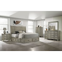 Sullivan Queen Storage 3PC Bedroom Set in Drift Grey