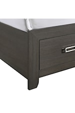 Elements International Sasha Contemporary King Platform Storage Bed with LED Lights and Bluetooth Speakers