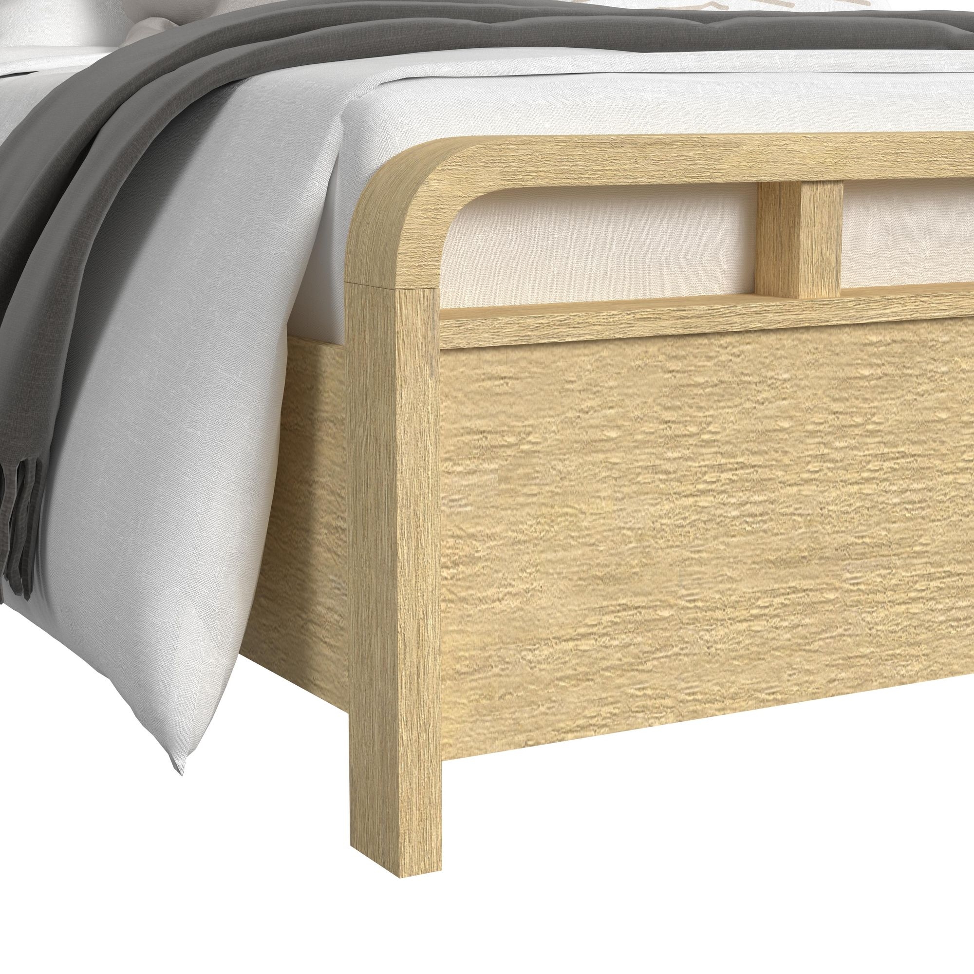 King Panel Bed In Natural