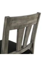 Elements International Nathan Rustic Counter Stool with Fan Back