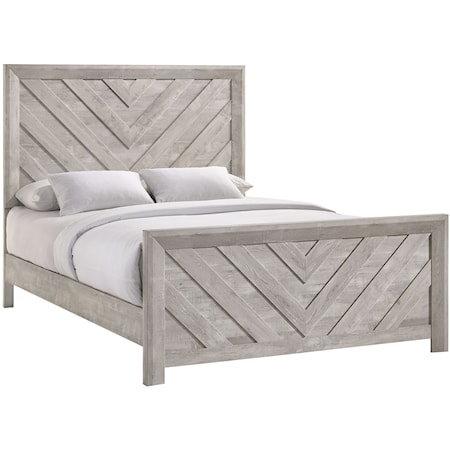 Contemporary Queen Panel Bed