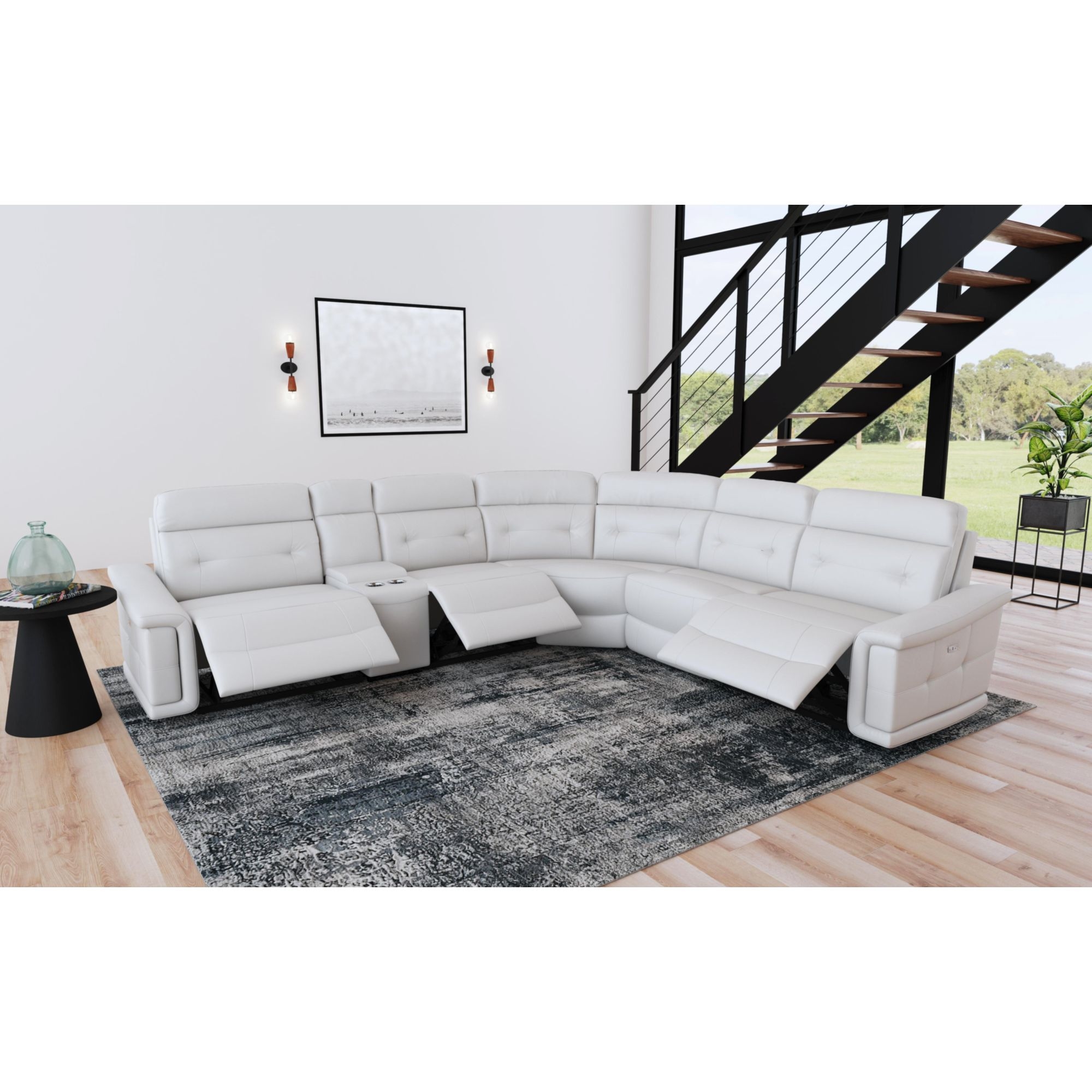 Sectional Armless Chair In Aviarah White