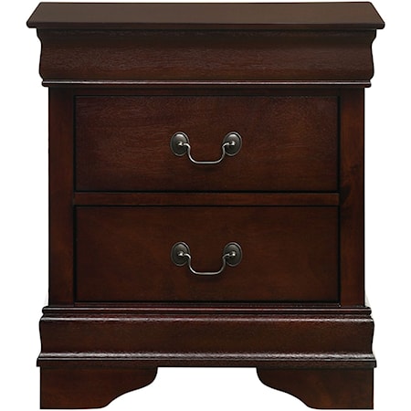 Transitional 2-Drawer Nightstand