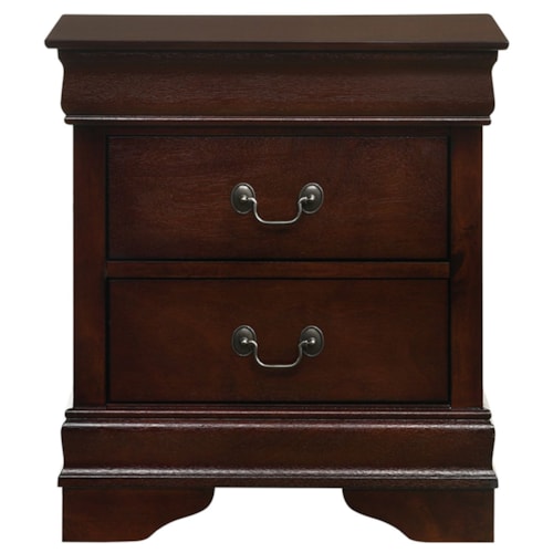 Transitional 2-Drawer Nightstand