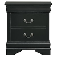 Transitional 2-Drawer Nightstand