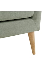 Elements International Joss Contemporary Accent Chair with Natural Wood Legs