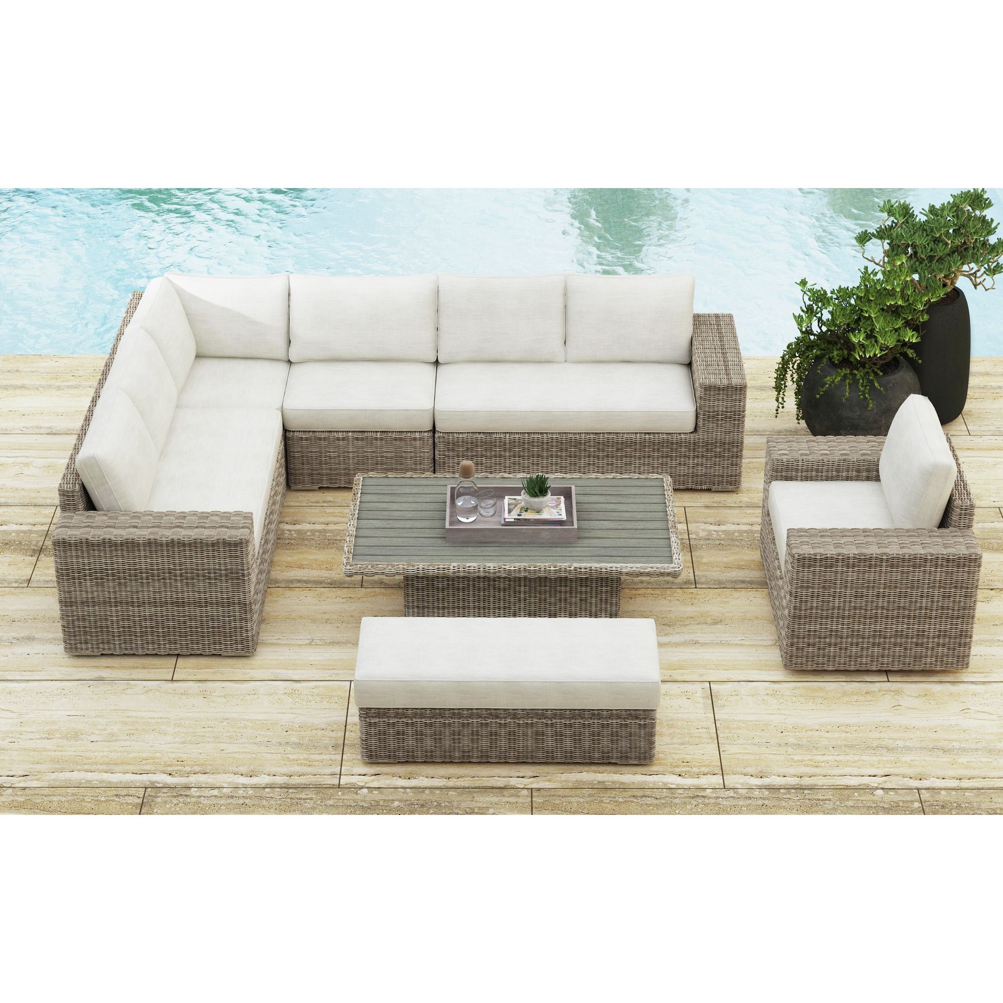 4-pc. Woven Sectional Sofa