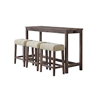 Transitional Counter Height Dining Set with USB Ports