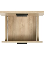 Elements Brenda Contemporary Desk with 3 Drawers and Black Metal Base