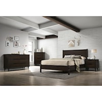 Transitional Queen Bedroom Set in Espresso