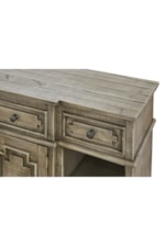 Elements International Torino Rustic TV Console with Distressed Finish