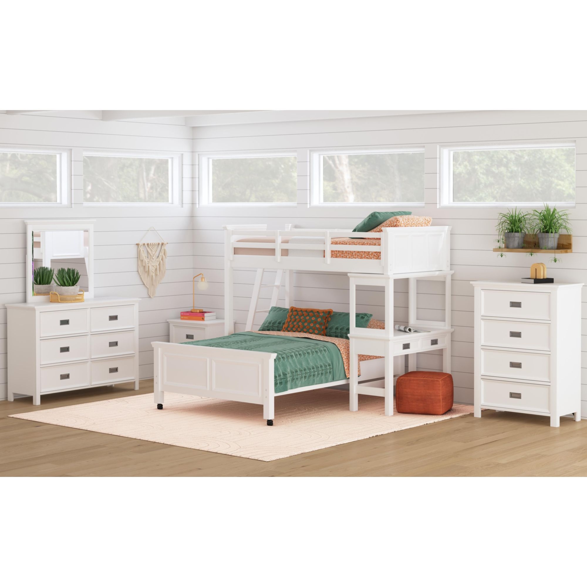 Elements International Hampton Kids Twin Over Full Loft Bed