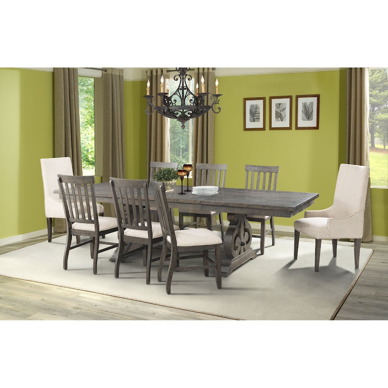 Elements International Stone Dining Room Set