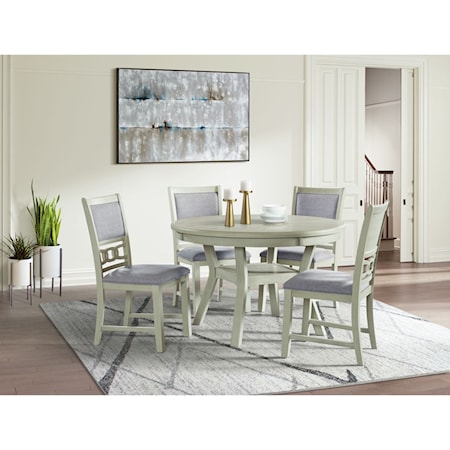 Transitional 5-Piece Standard Height Dining Set