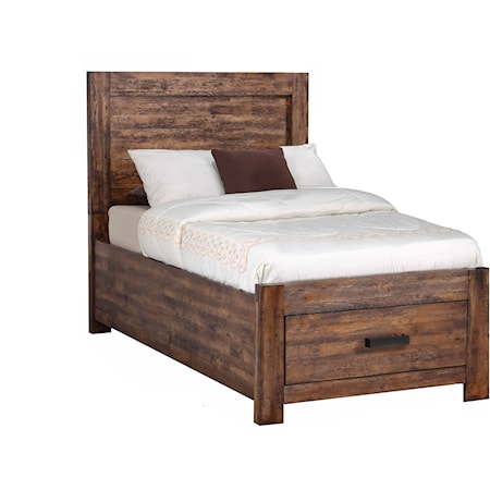 Rustic Youth Twin Storage Bed