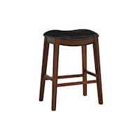 Rustic Bar Stool with Nailhead Trim