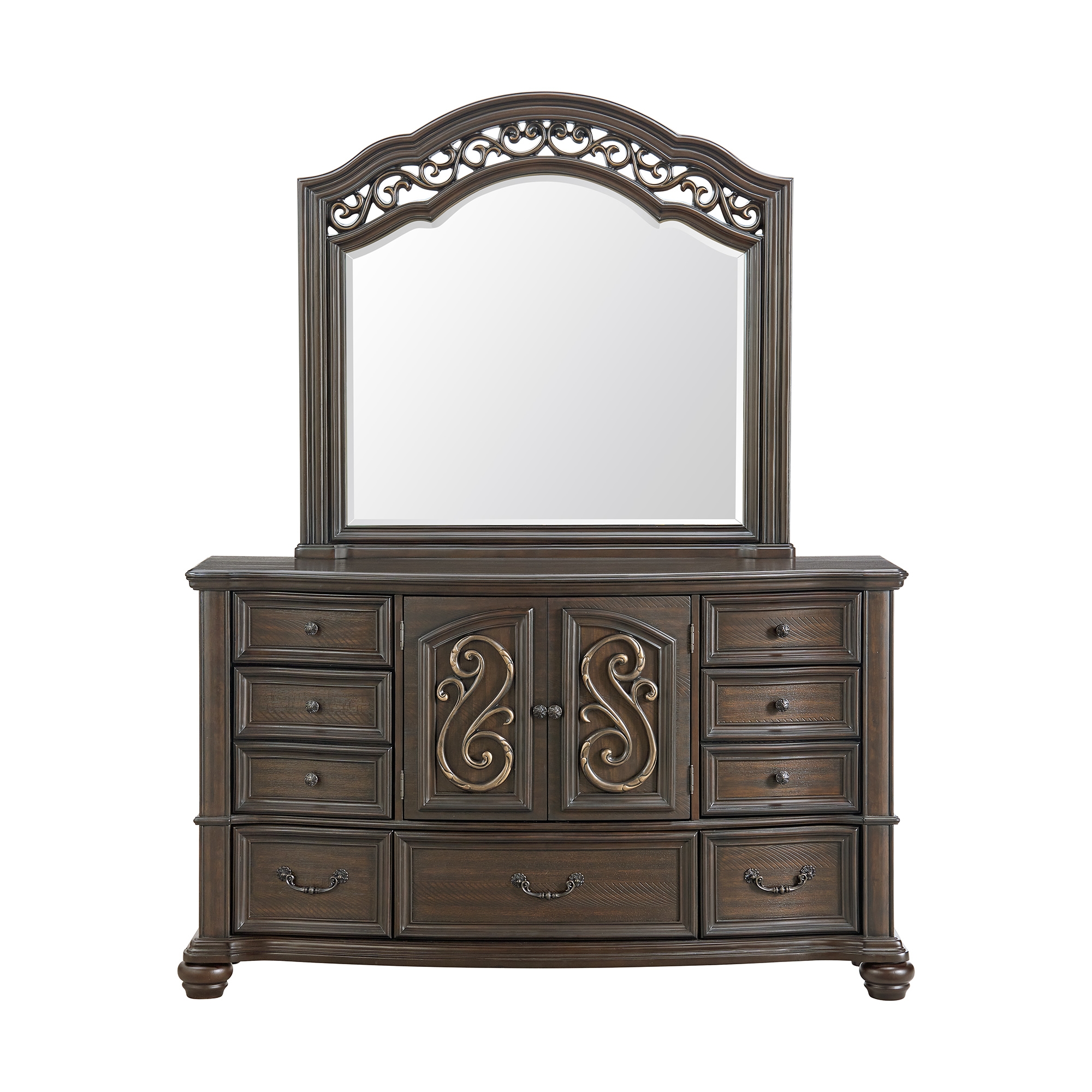 Brunswick Dresser And Mirror In Mahogany