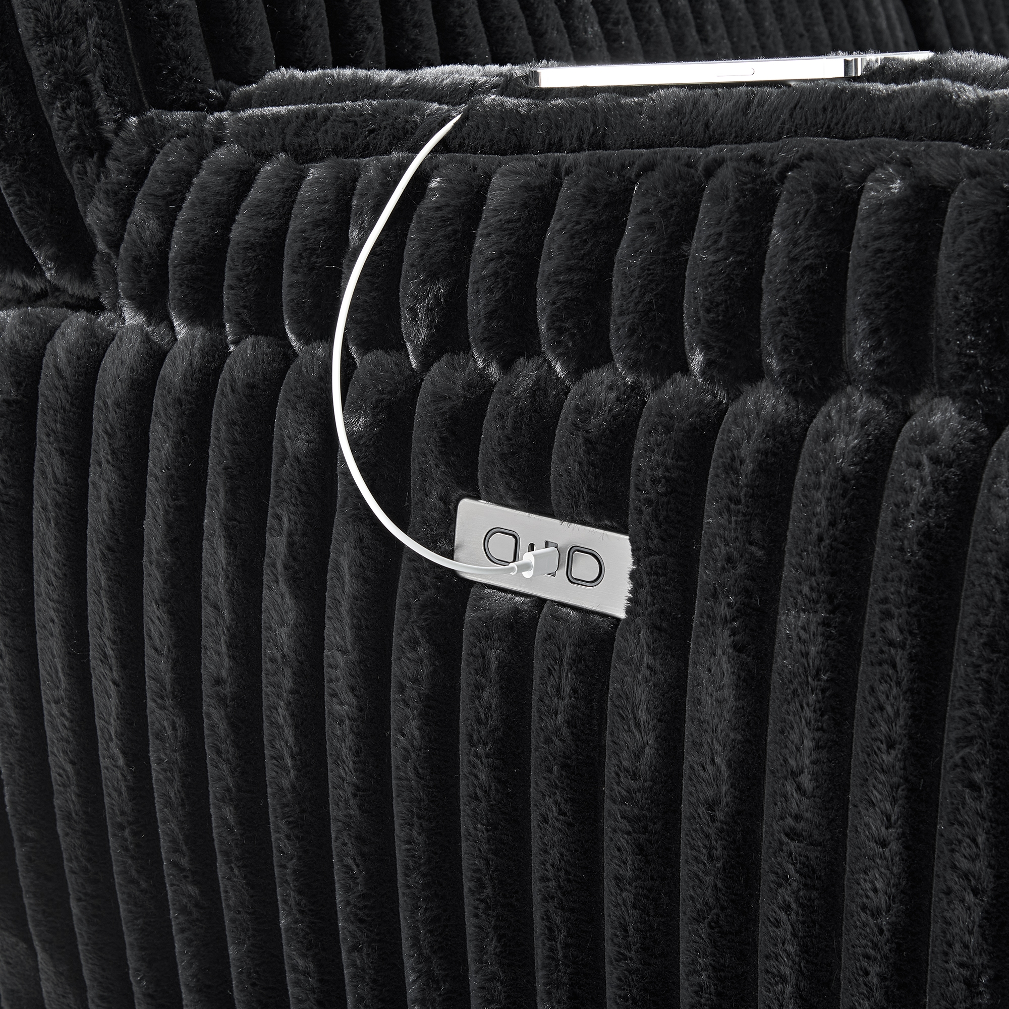 Elements International Admiral Power Reclining Sofa