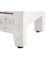 Elements Thomas Rustic End Table with Two Tone Finish