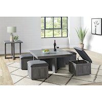 Contemporary 2-Piece Occasional Set with Nesting Coffee Table