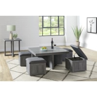 Contemporary 2-Piece Occasional Set with Nesting Coffee Table