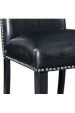 Elements International Meridian NAILHEAD BLACK PUB CHAIR |