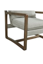 Elements Spitfire Transitional Accent Chair with Wooden Frame